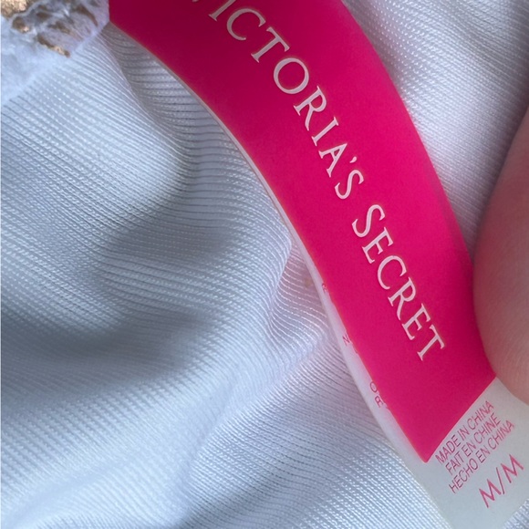 VS White and Gold Metallic Polka Dot String Bikini - Picture 15 of 15